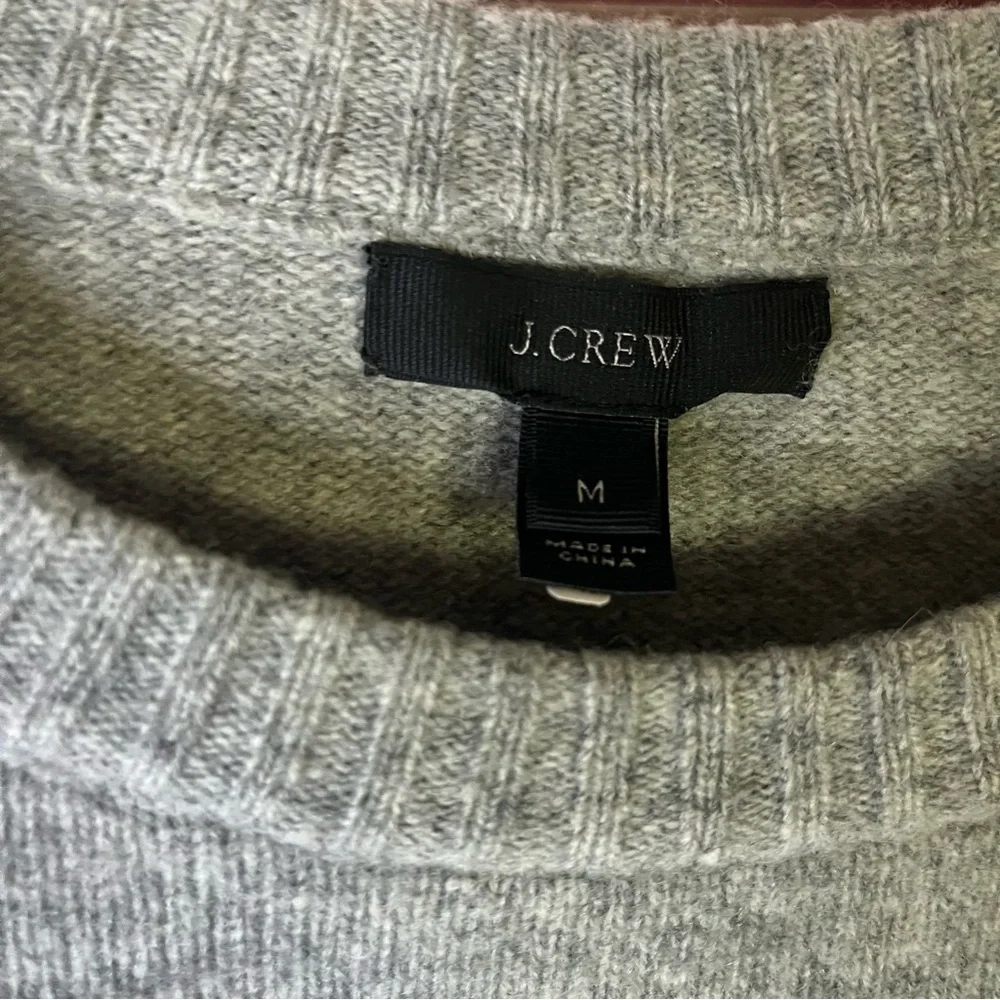 J. Crew Gray Long Sleeve‎ 100% Wool Sweater Size Medium